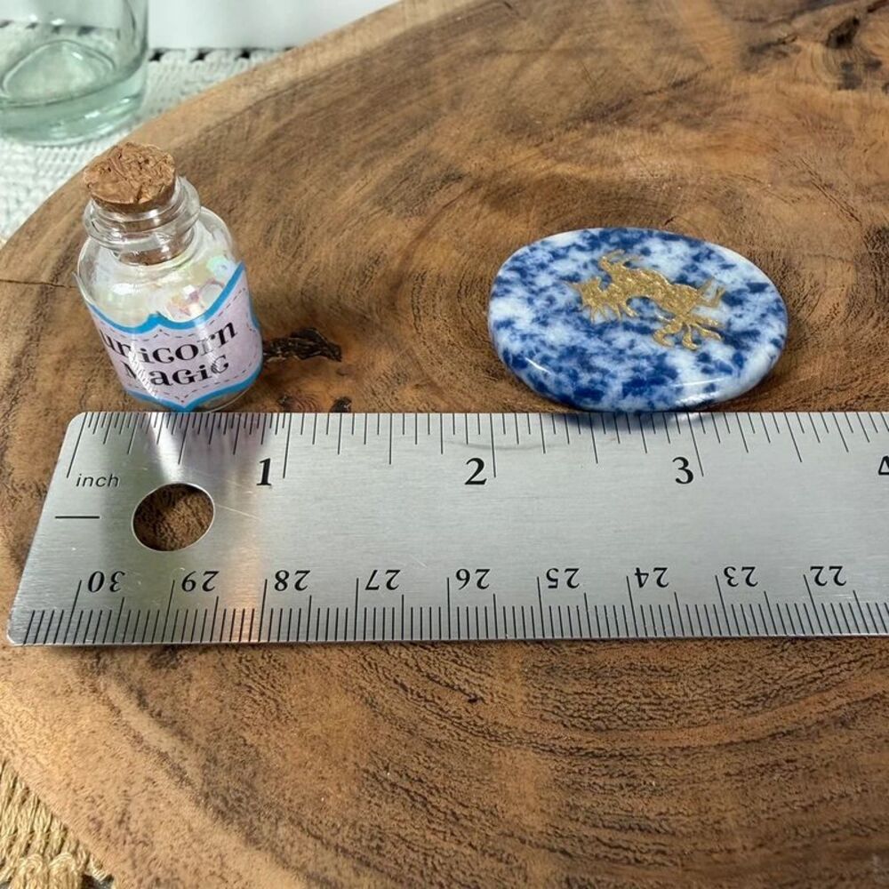 Magical Unicorn Sodalite Crystal Pocket Stone & "Unicorn Magic" Vial Set - Picture 10 of 11